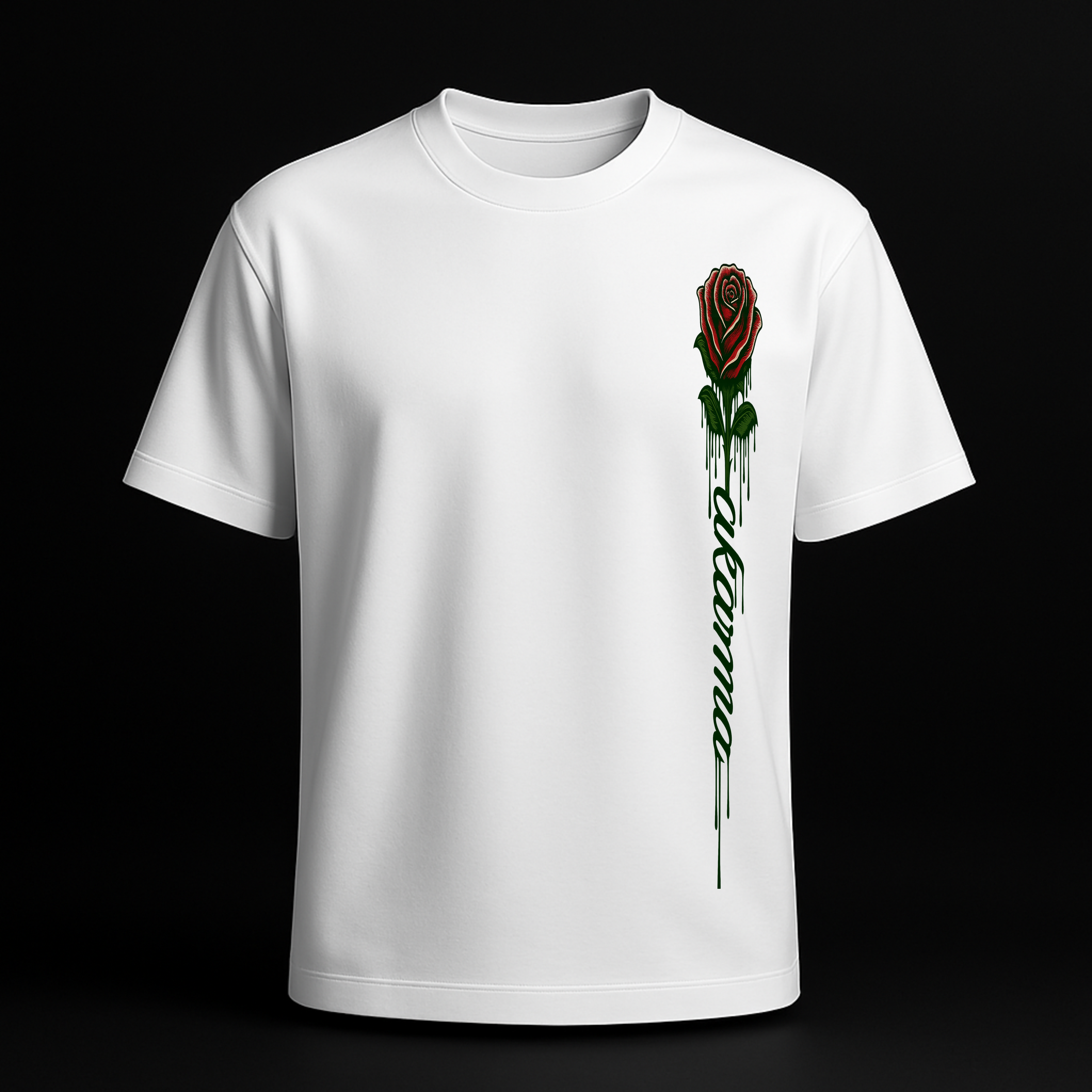 Akarma Red Rose Graphic Tee